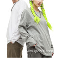 Spring solid color loose long sleeve bottoming shirt